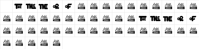 KingkAlternative Regular Character Map KingkAlternative Regular Character Map