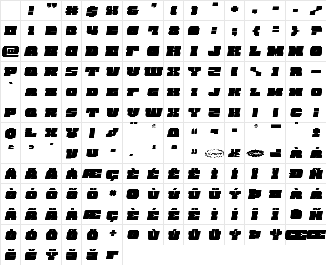 Kittrick Expanded Semi-Italic Expanded Semi-Italic Character Map Kittrick Expanded Semi-Italic Expanded Semi-Italic Character Map