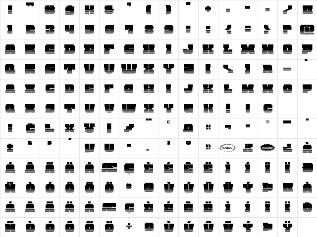 Kittrick Halftone Regular Character Map