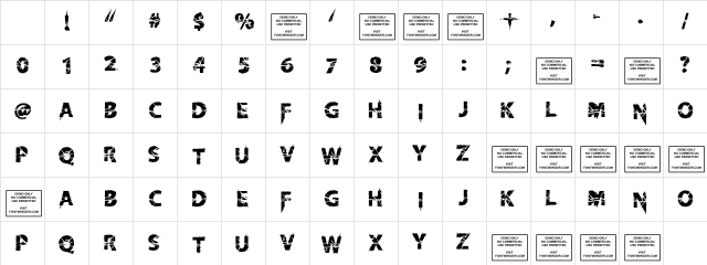 Knife Fight Ballet Regular Character Map Knife Fight Ballet Regular Character Map