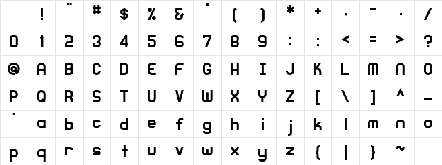 Knochen Regular Character Map Knochen Regular Character Map