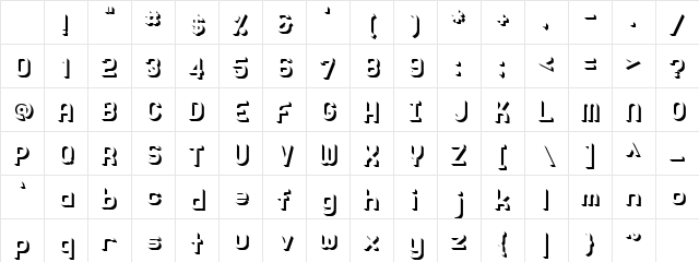 Knochen UltraBlack Character Map Knochen UltraBlack Character Map