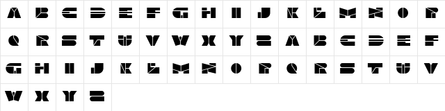 Knuckle Regular Character Map