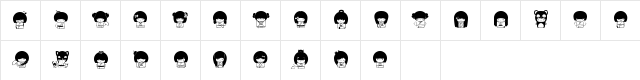 Kokeshi Regular Character Map Kokeshi Regular Character Map