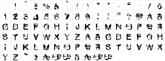 Mischstab Popanz Regular Character Map