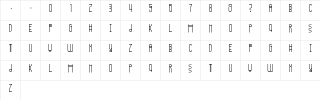 Kopleng Regular Character Map