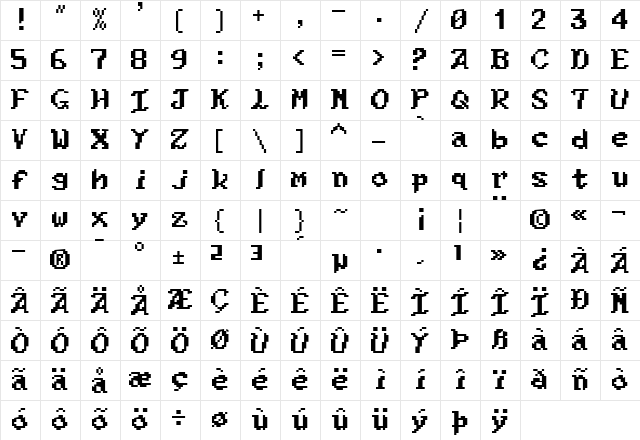 Kouryuu Regular Character Map Kouryuu Regular Character Map