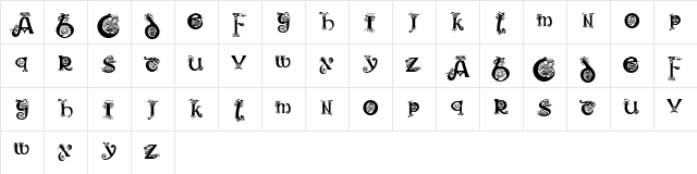 KR Keltic One Regular Character Map