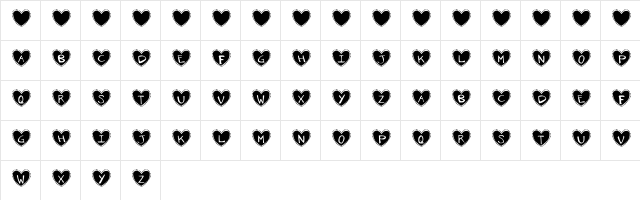 Krishart Regular Character Map Krishart Regular Character Map
