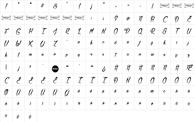 La Citadelle des Papillons Regular Character Map