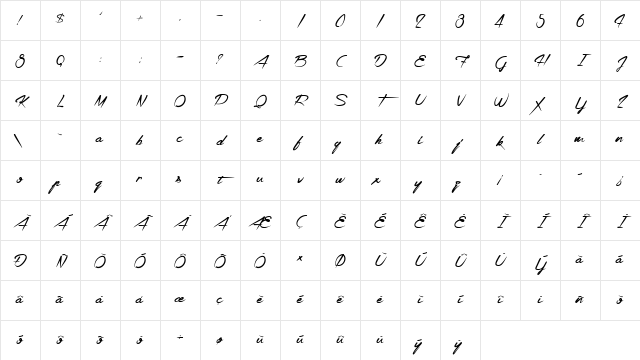 la Compagnie des Ombres Regular Character Map