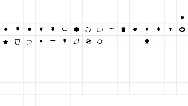 Labels Regular Character Map