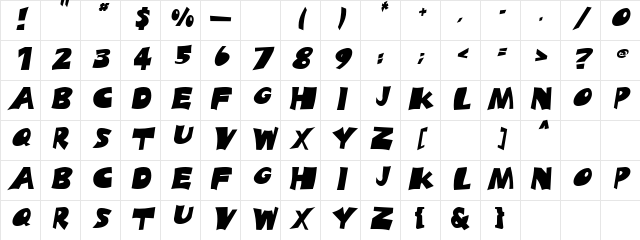 Lactam Oblique Character Map
