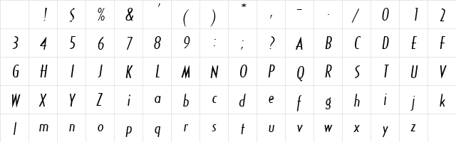 LandmarkExtend Oblique Character Map