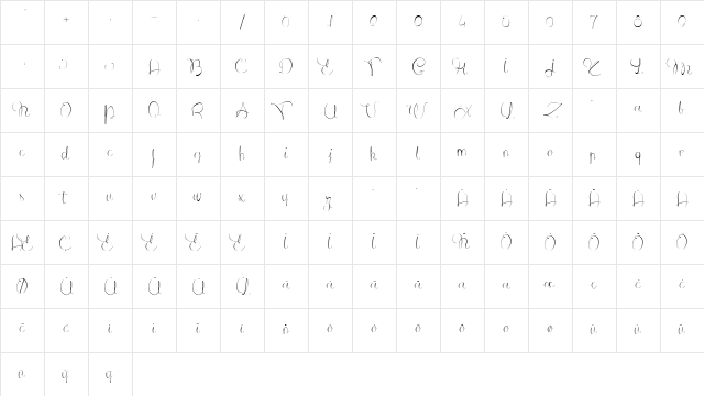 L'antre du Caniche doux Regular Character Map