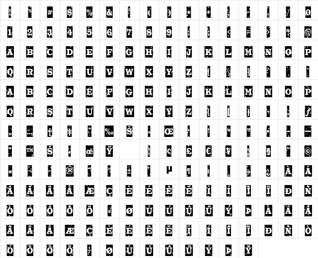 a_TrianglerCmStNt Regular Character Map