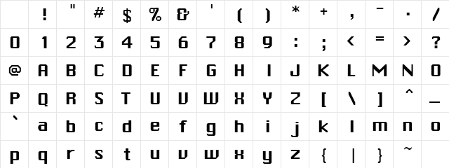 Laudanum Normal Character Map