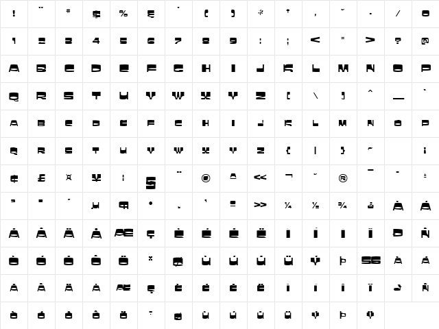 Laughin Regular Character Map