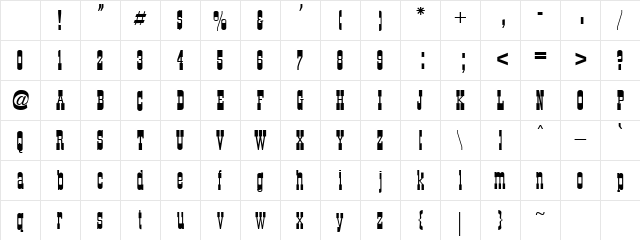 Lauryl Normal Character Map