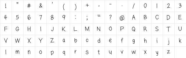 lazyfont Medium Character Map lazyfont Medium Character Map