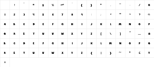 Lazy Summer Regular Character Map Lazy Summer Regular Character Map