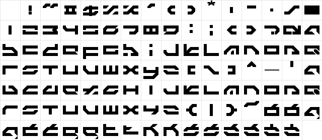 LDR#8 Regular Character Map LDR#8 Regular Character Map