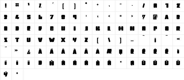 LEAGUE OF GIANT Regular Character Map LEAGUE OF GIANT Regular Character Map