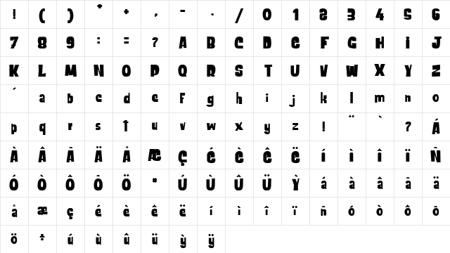 le Cachalot du Grand Nord Regular Character Map