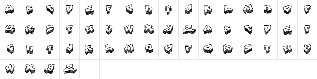 LHF Def Artist Regular Character Map