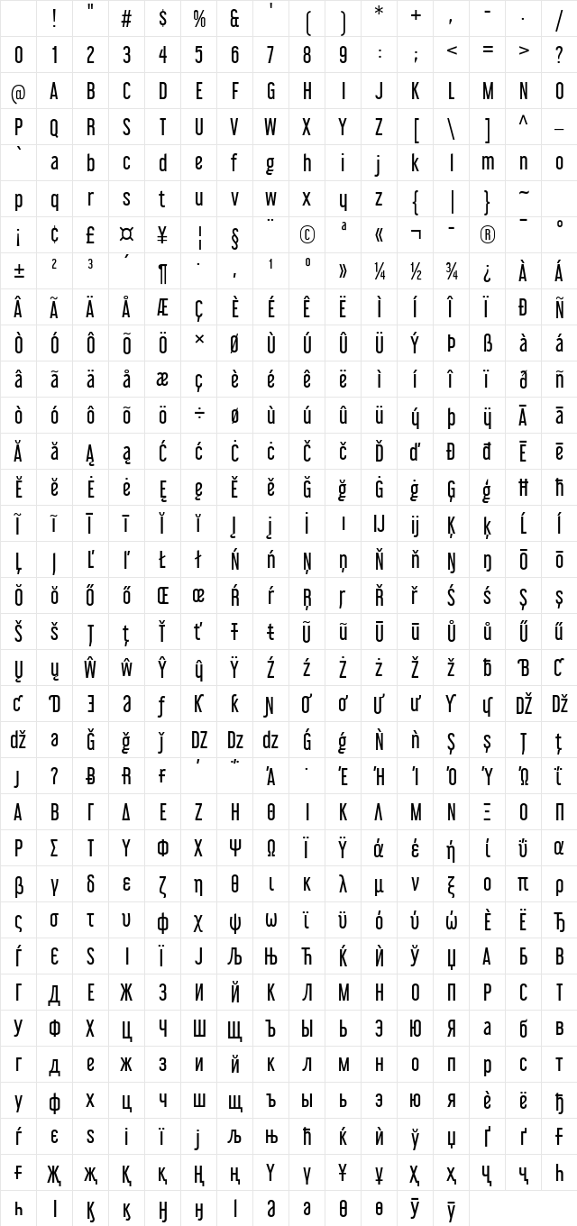 Libel Suit Regular Character Map Libel Suit Regular Character Map