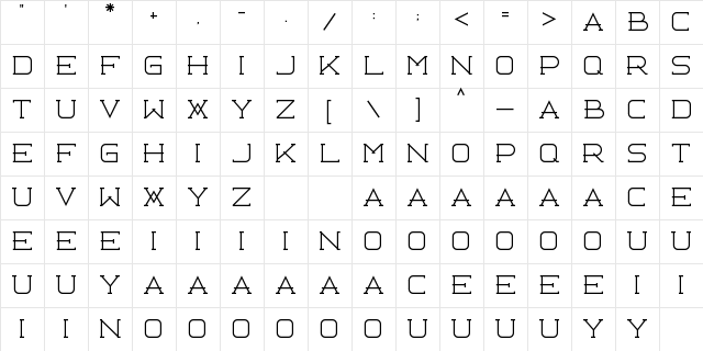 Libercity Thin Regular Character Map Libercity Thin Regular Character Map