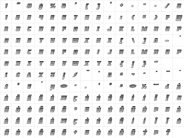 Liberty Legion Chrome Italic Italic Character Map