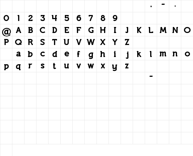 Lifestyle Marker M54 Regular Character Map Lifestyle Marker M54 Regular Character Map