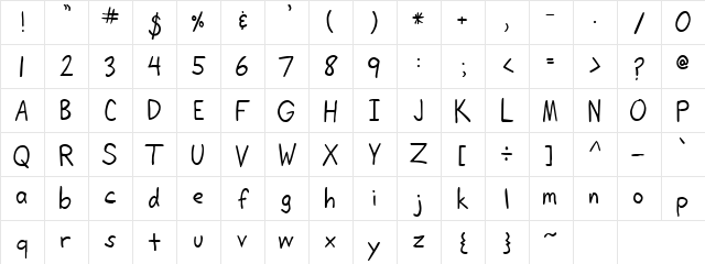 Lifetime Bold Character Map