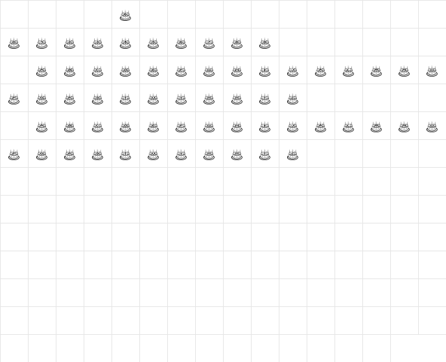 NewUnicodeFont Regular Character Map