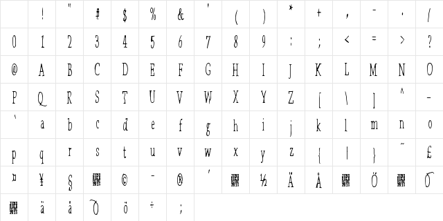 Lilith X Regular Character Map Lilith X Regular Character Map