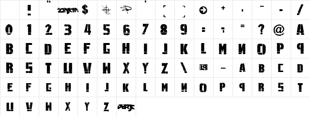 linkin park Regular Character Map linkin park Regular Character Map