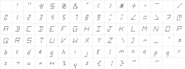 Liquid Crystal Oblique Character Map Liquid Crystal Oblique Character Map