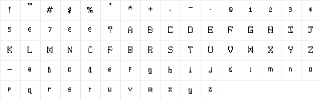 Little Monster Regular Character Map Little Monster Regular Character Map