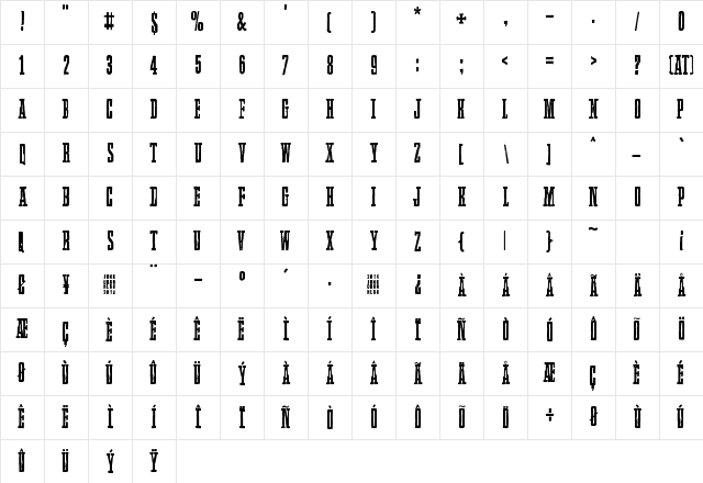 Llama Mad Regular Character Map Llama Mad Regular Character Map