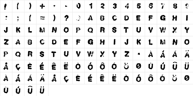 LLHumboldt Regular Character Map