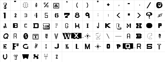 Mixed Messages JL Regular Character Map