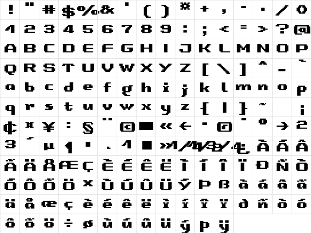 LomoCopy LT Std Black Regular Character Map