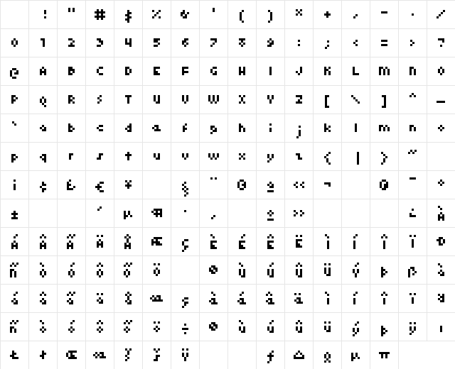 kroeger 04_56 Regular Character Map