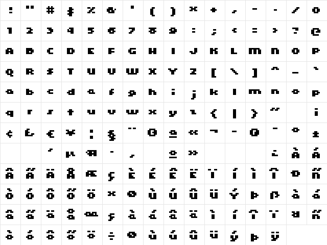 kroeger 04_65 Regular Character Map
