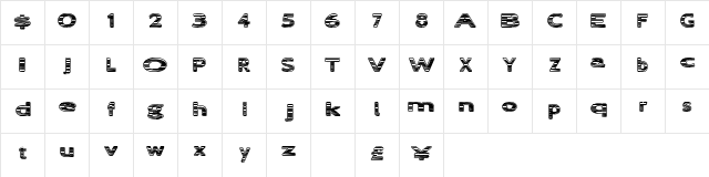 LostRay Regular Character Map