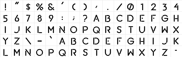 Lou Gramm Regular Character Map