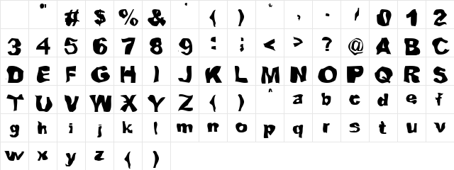 Lou Normal Character Map Lou Normal Character Map