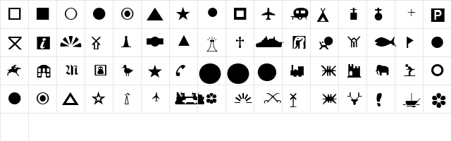 Attica VMAP Symbol 1 Regular Character Map