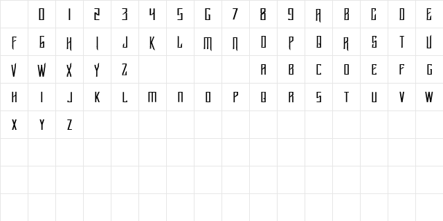 Lucker Regular Character Map Lucker Regular Character Map